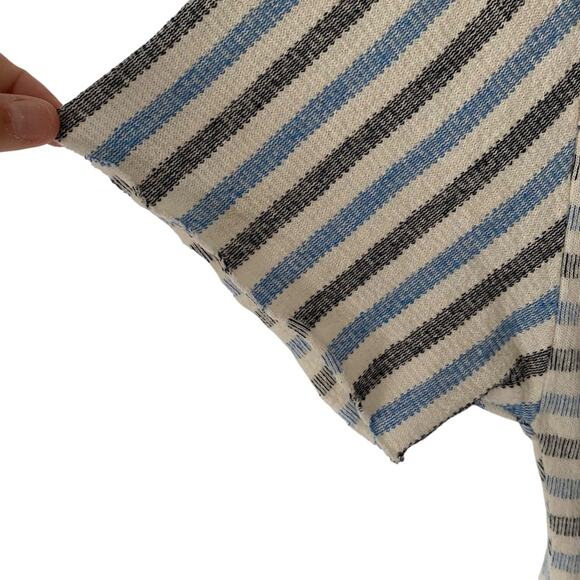 Free People Boys Lie Blue Cream Striped Boardwalk Button-Up Romper size XS - Picture 4 of 8